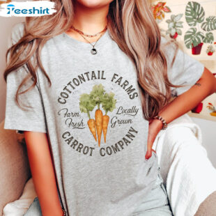 Cottontail Farms Carrot Company Shirt, Happy Easter Bunny Short Sleeve Unisex T-shirt