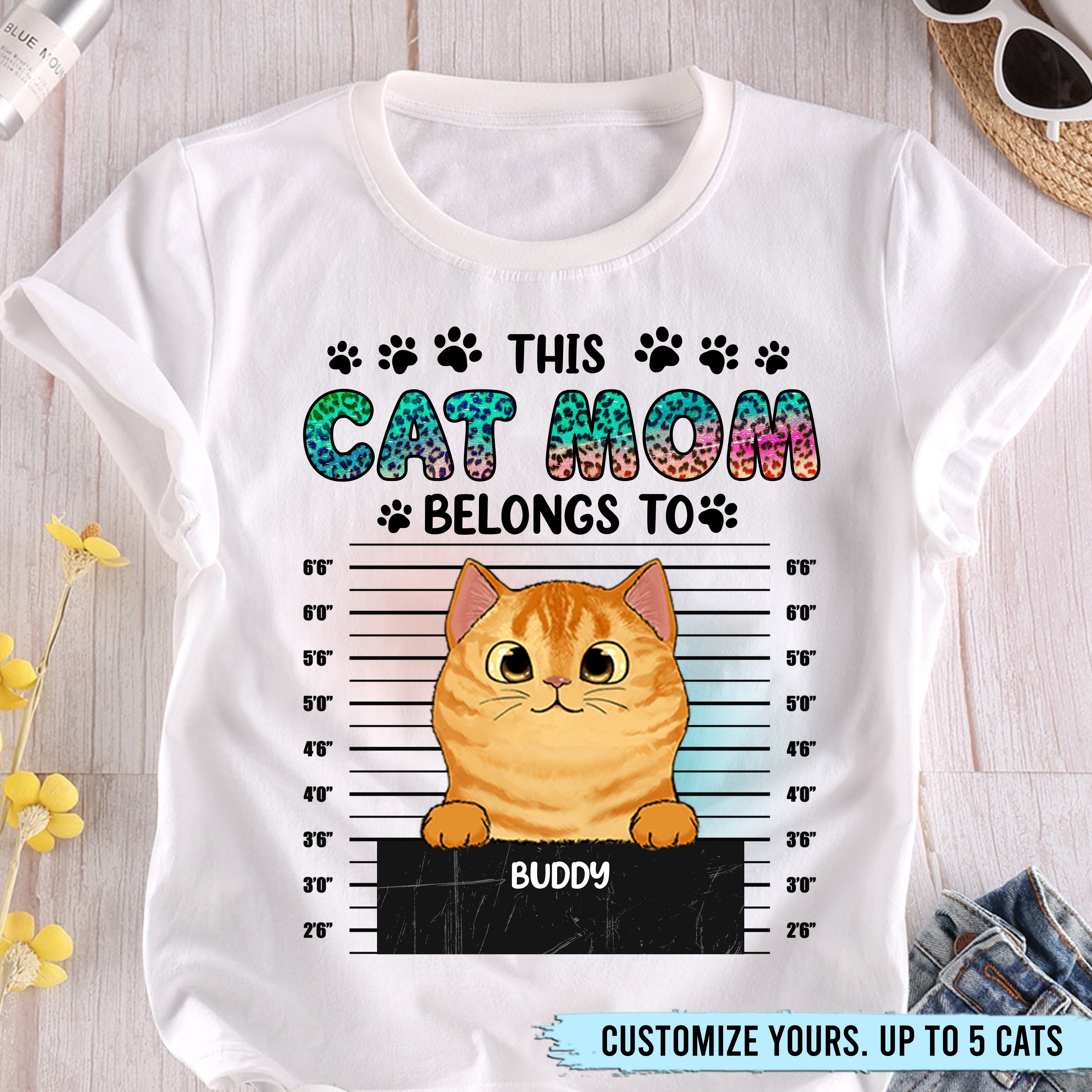 This Cat Mom Belongs To Cat Personalized Shirt, Mother’s Day Gift for Cat Lovers, Cat Mom, Cat Dad