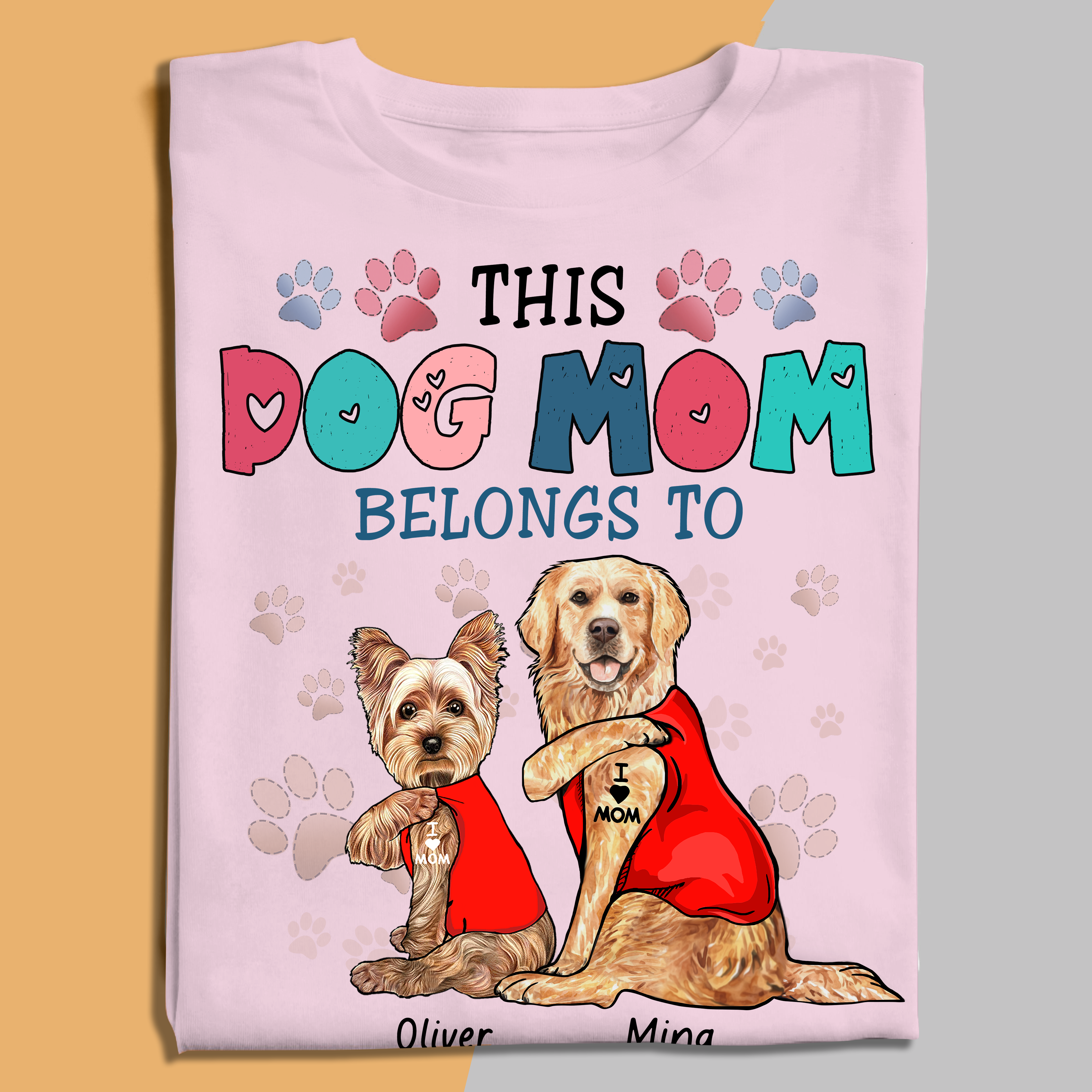 This Dog Mom Belongs To Dog Personalized Shirt, Mother’s Day Gift for Dog Lovers, Dog Dad, Dog Mom